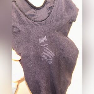 Skims black waist trimming bodysuit
